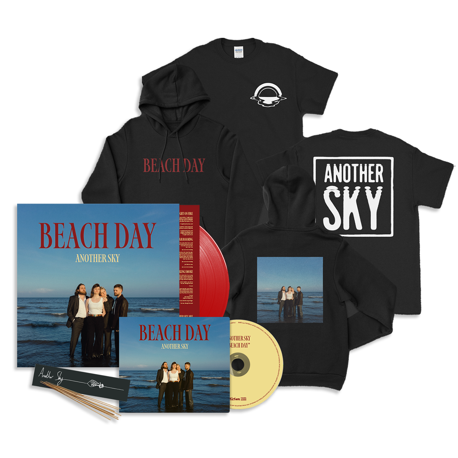 Beach Day:  CD + Signed Red LP + T-Shirt + Hoodie + Incense