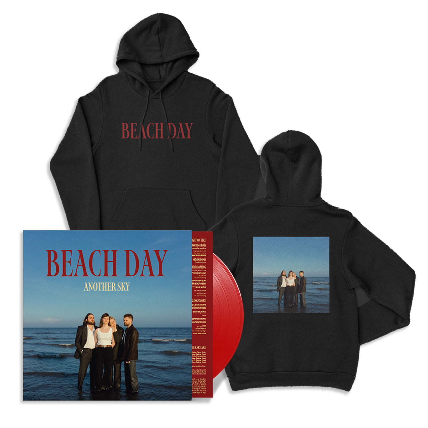 Beach Day: Signed Red Vinyl LP + Another Sky Hoodie